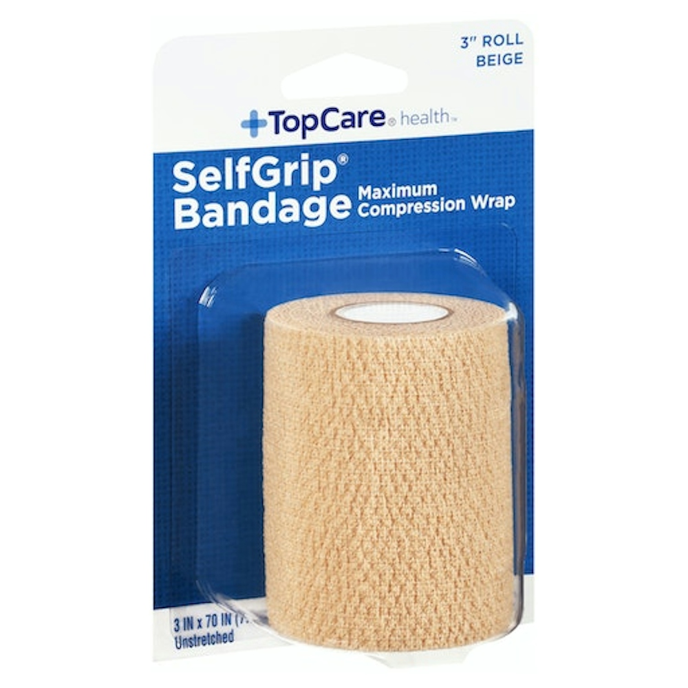 TopCare Health Self-Grip Maximum Compression Wrap Bandage Beige 3 in x 70 in 1 ct