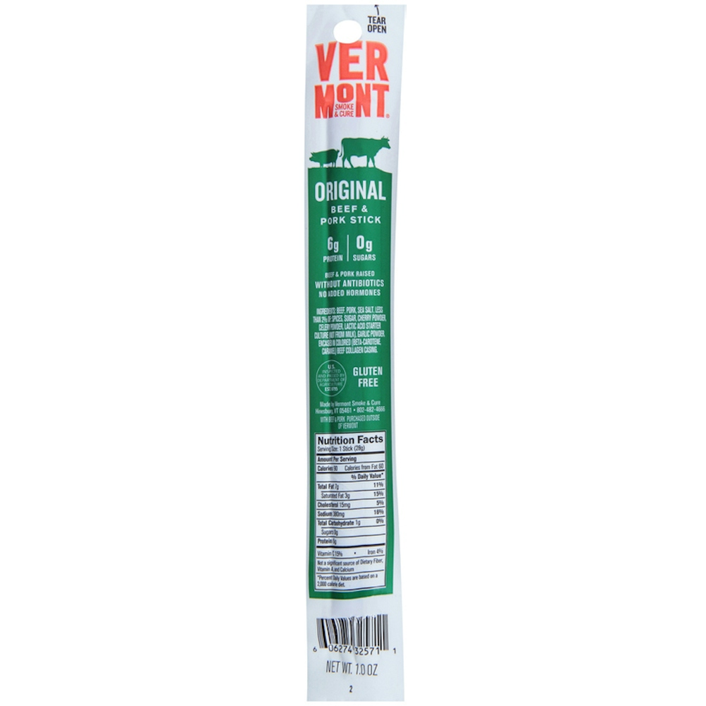 Vermont Smoke & Cure Original Cracked Pepper Beef Pork Stick