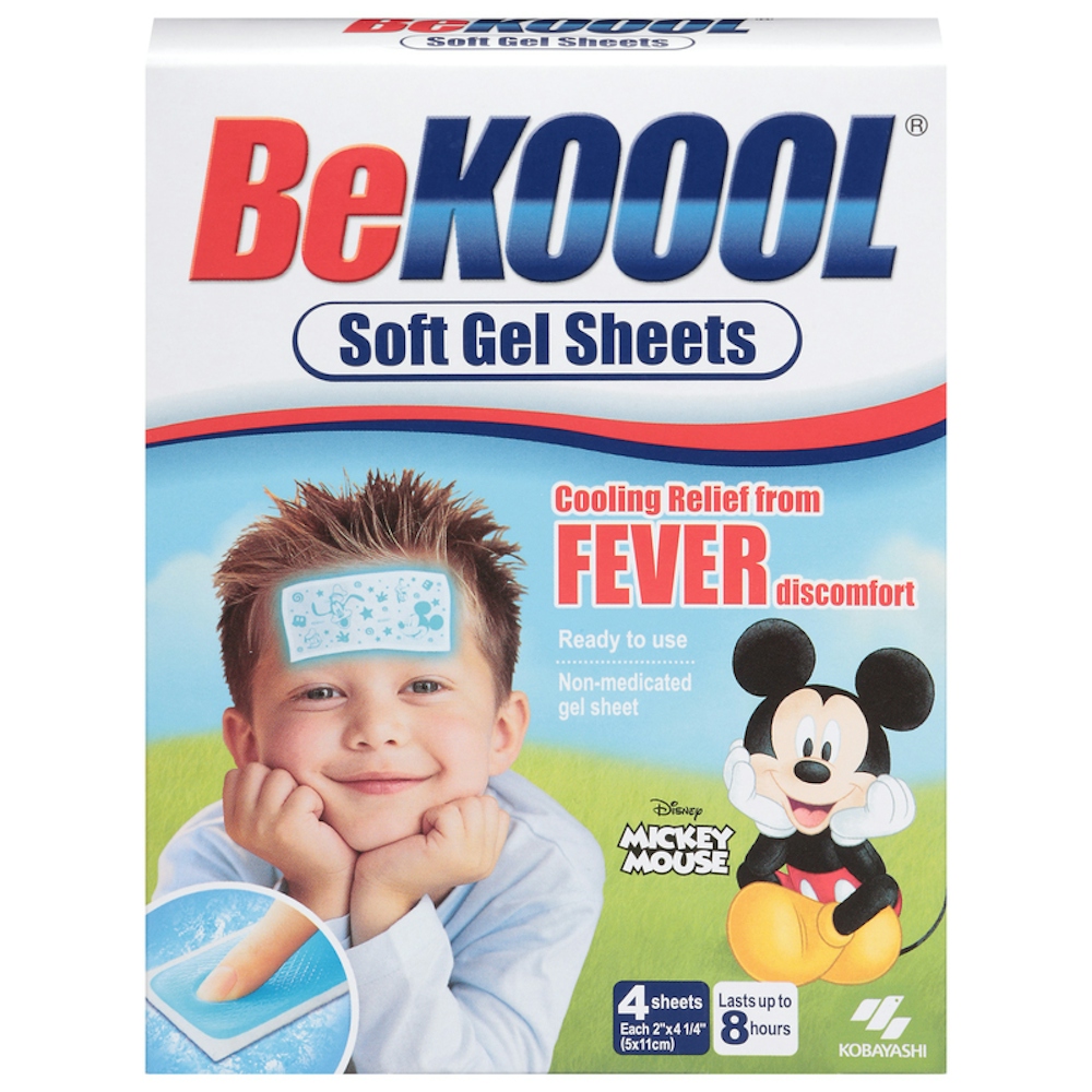 Be Koool Immediate Cooling Fever Reducing Soft Gel Sheets For Kids