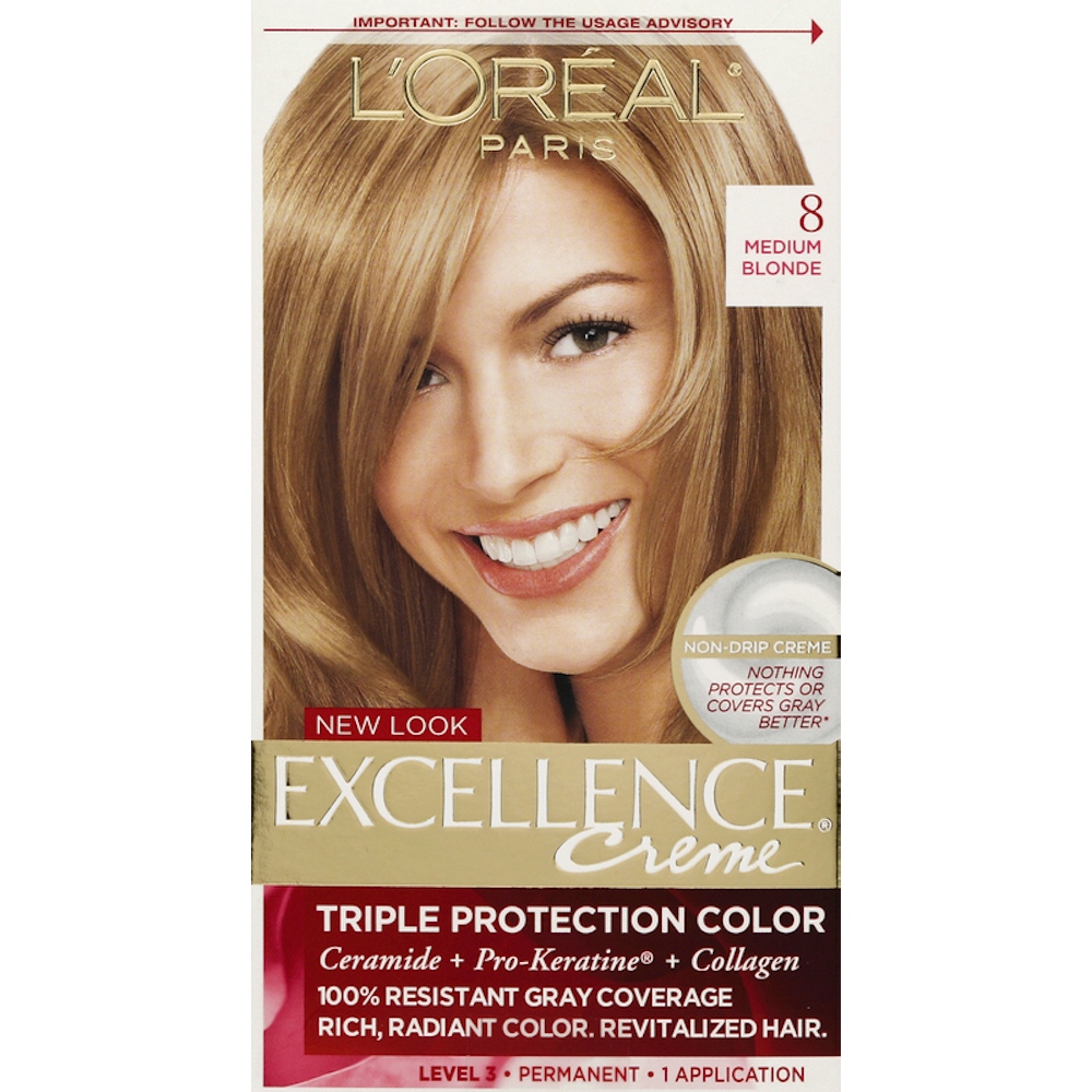 Excellence L'Oreal Paris Triple Protection Permanent Hair Color - 6.3 Fl Oz - 8 M Blonde - 1 Kit