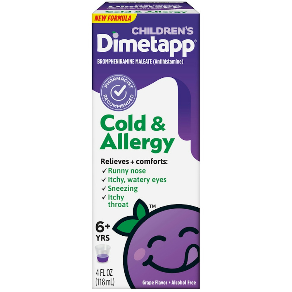 Dimetapp Cold & Allergy, 6+ Yrs, Children's, Grape Flavor 4 Fl Oz