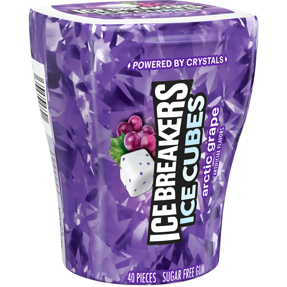 Ice Breakers Cubes Sugar Free Chewing Gum, Bottle Arctic Grape