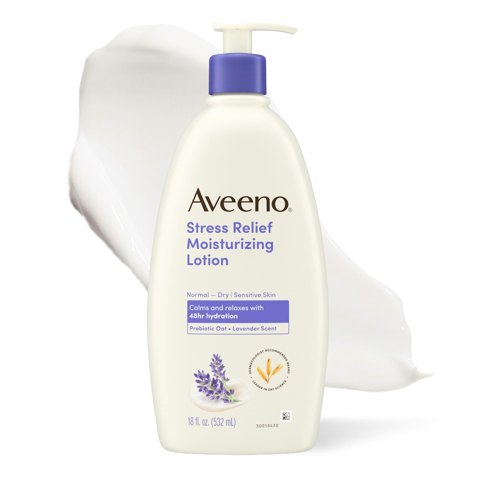 Aveeno Lavender Scent Stress Relief Moisturizing Lotion, 18 Fl Oz