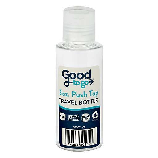 Good To Go Travel Bottle, Push Top, 3 Ounce