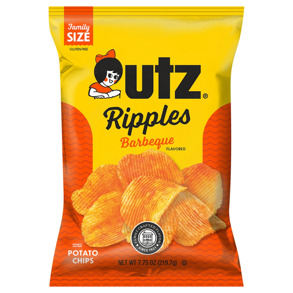 Utz Barbeque Ripples Potato Chips Family Size
