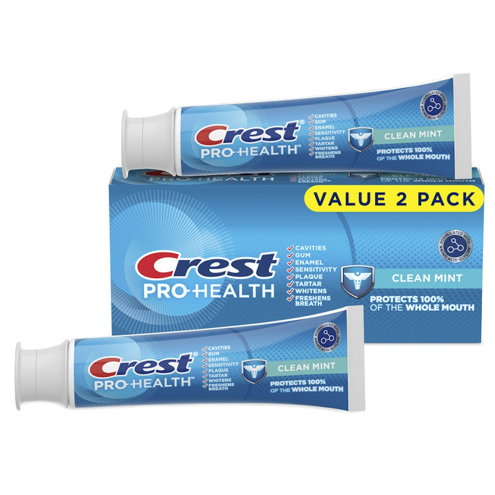Crest Fluoride Clean Mint Toothpaste Value 2 Pack