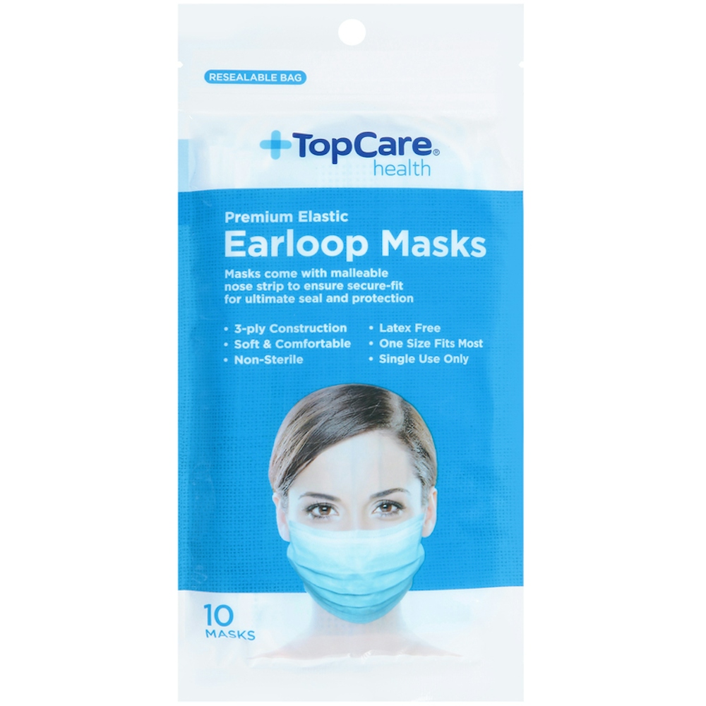 TopCare TC Earloop Masks, 10 Count