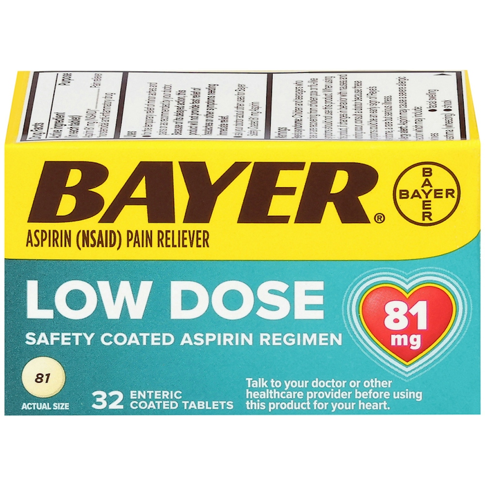 Bayer Aspirin (Nsaid) Pain Reliever, Low Dose, 81 Mg, Enteric Coated Tablets