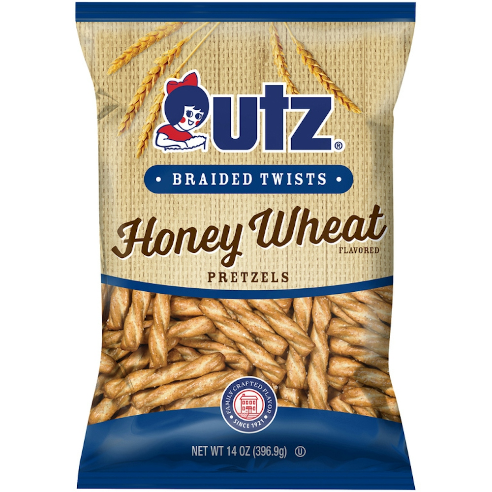 Utz Honey Wheat Braided Twists Pretzels - 14oz