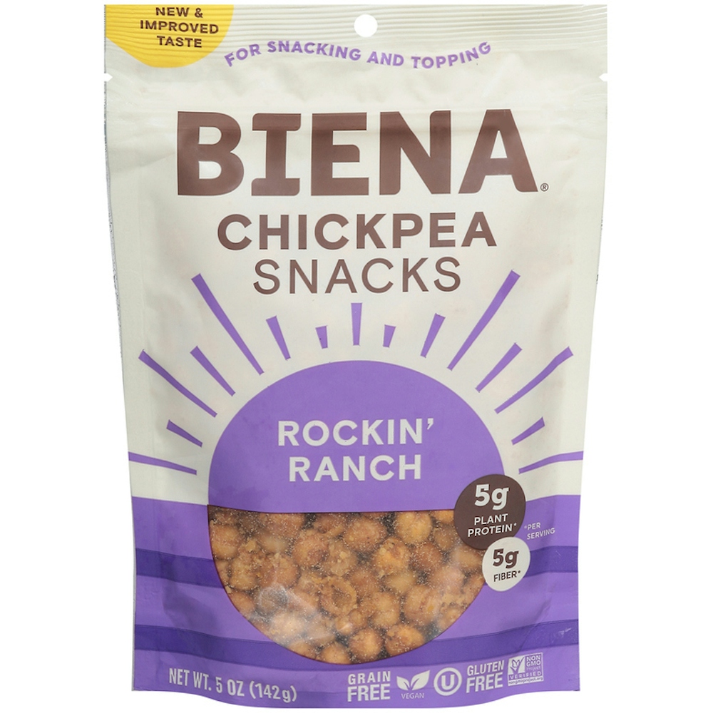 Biena Rockin Ranch Roasted Chickpea Snacks Rockin' - 5 Ounce
