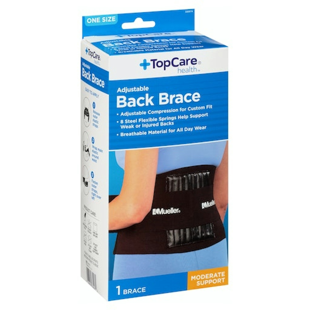 TopCare Adjustable Back Brace One Size 1 ct