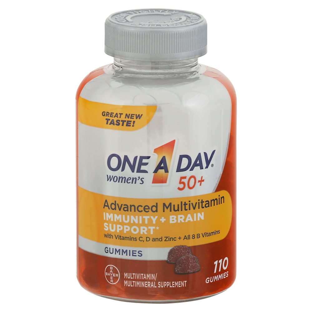 One A Day Advanced Multivitamin, Immunity + Brain Support, Women's 50+, Gummies