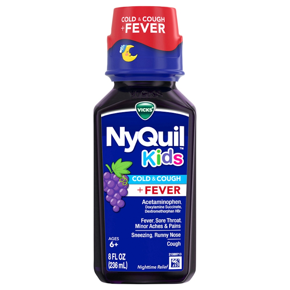 Vicks NyQuil Kids Cold & Cough + Fever Multi-Symptom Relief Grape Liquid
