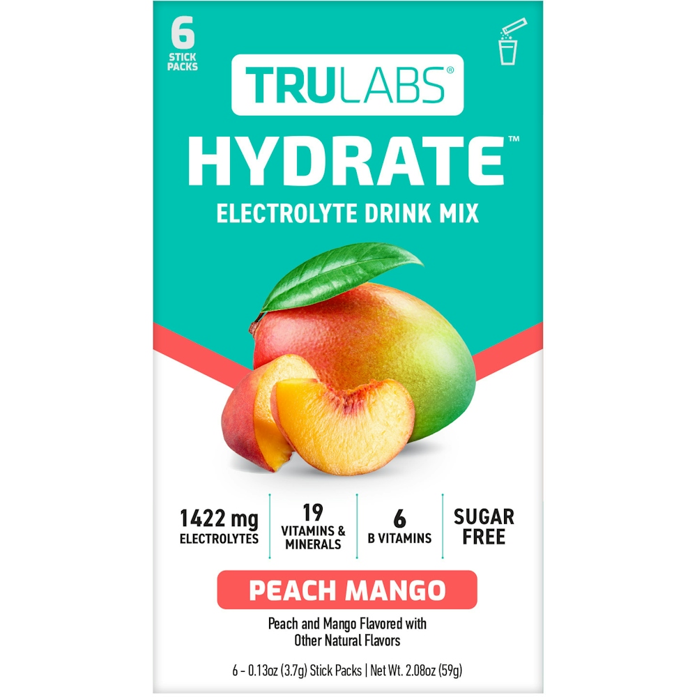 TruLabs Hydrate - Peach Mango - Electrolyte Drink Mix