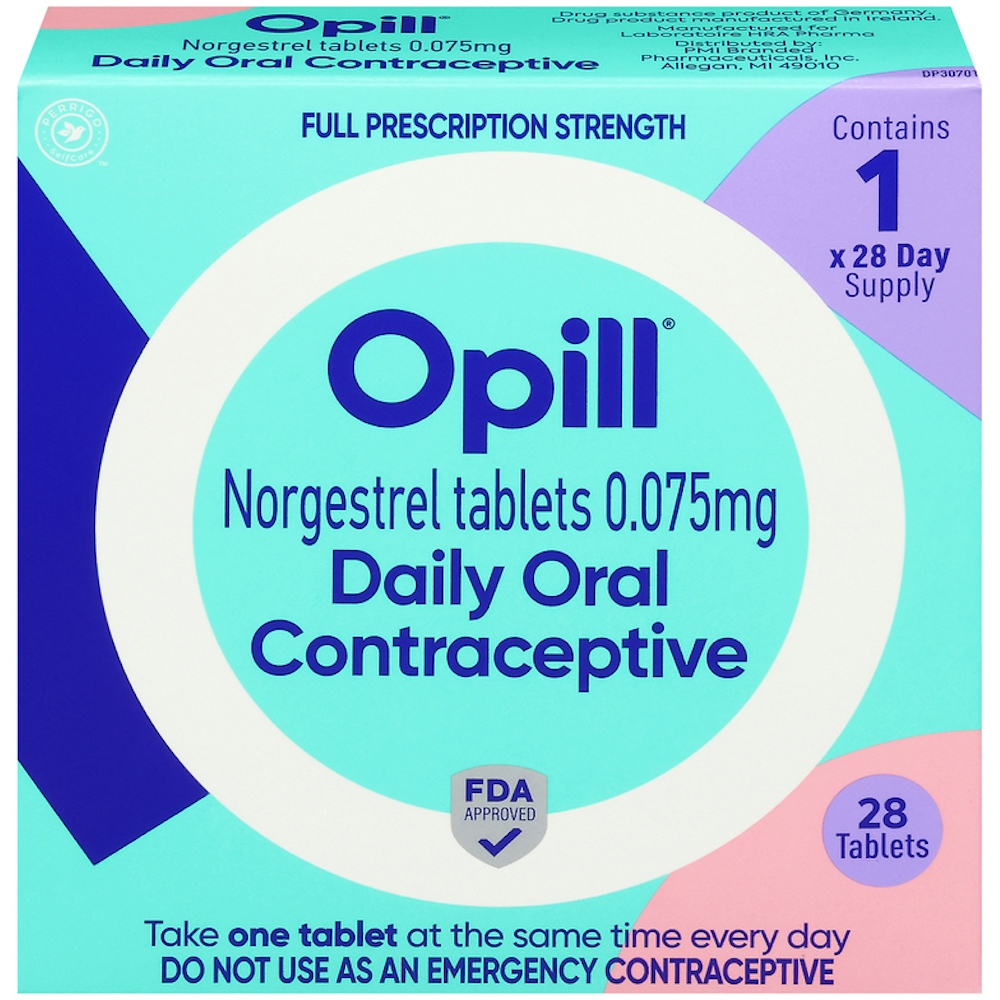 Opill Daily Oral Contraceptive, Full Prescription Strength, 0.075 Mg, Tablets