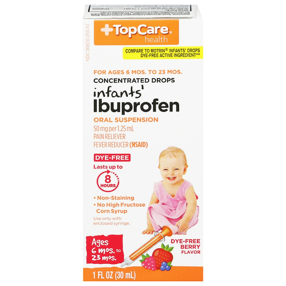 TopCare Infants' Concentrated Drops Berry Flavor 50 Mg Per 1.25 M L Ibuprofen 1 Fl Oz