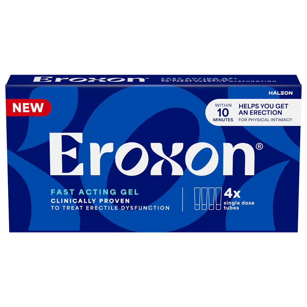 Eroxon Erectile Dysfunction Treatment Gel, 4 Single Use Tubes