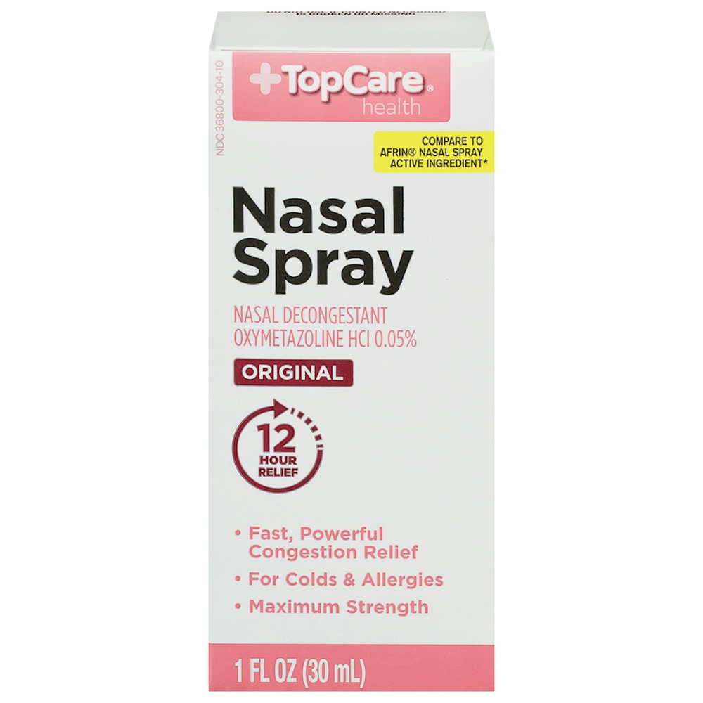 TopCare Nasal Decongestant Oxymetazoline HCl 0.05% Original Spray 1 fl oz