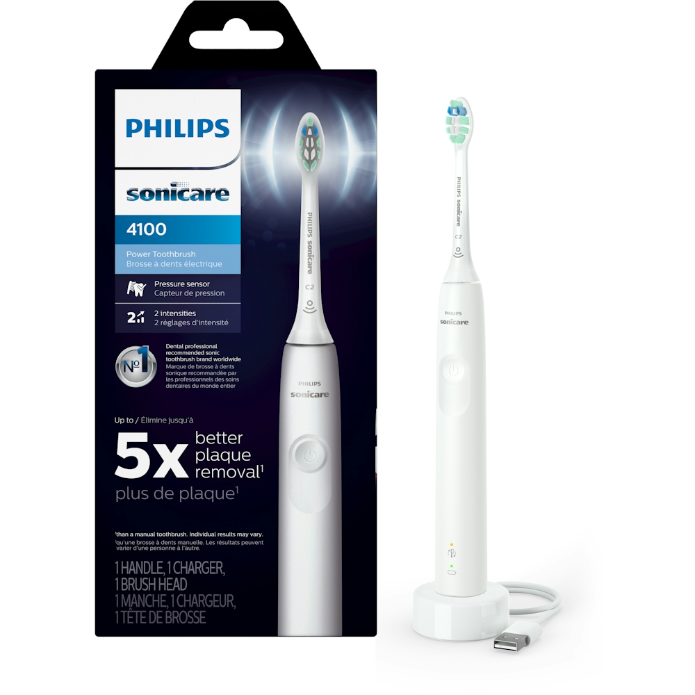 Philips' Sonicare 4100 Rechargeable Electric Toothbrush With Pressure Sensor
