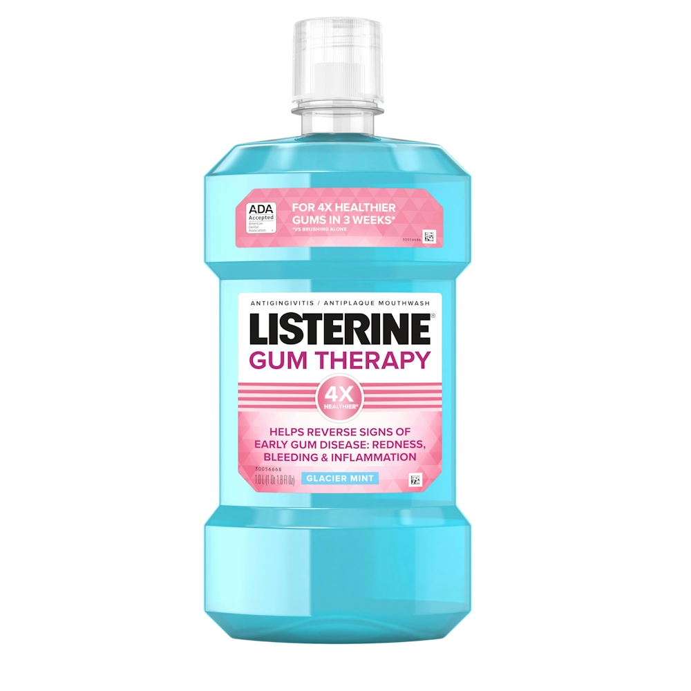 Listerine Mouthwash, Glacier Mint, Gum Therapy 1 L
