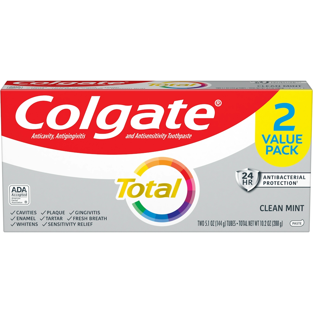 Colgate Total Clean Mint Toothpaste Value Pack, 5.1 Oz