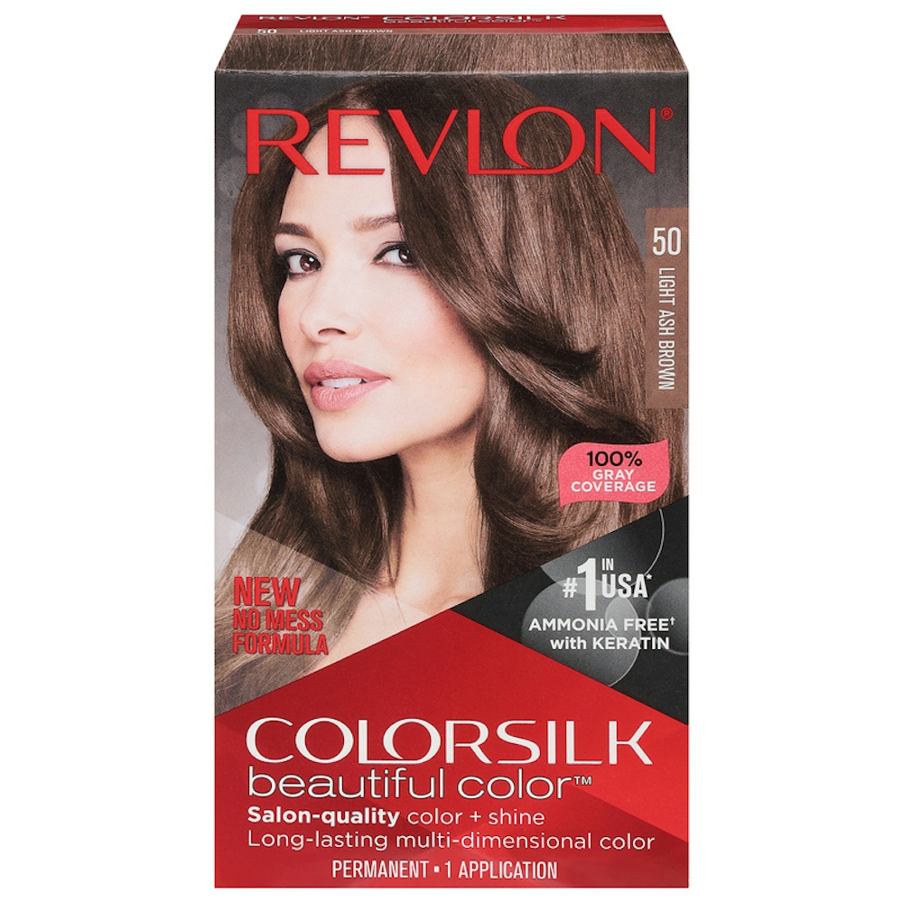 Revlon Colorsilk Beautiful Color Permanent Hair Color, 50 Light Ash Brown