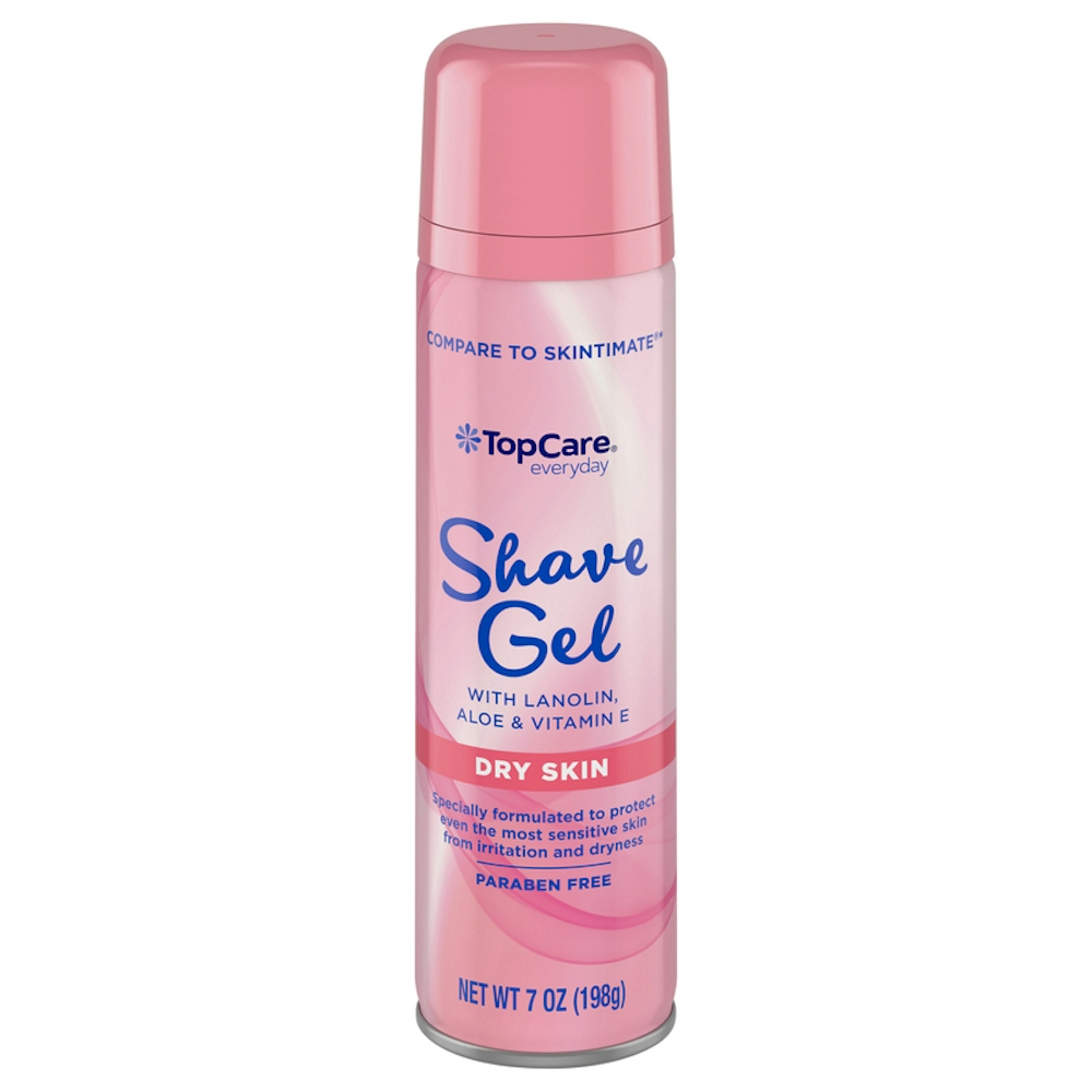 TopCare Everyday Dry Skin Shave Gel with Lanolin, Aloe & Vitamin E, 7 oz