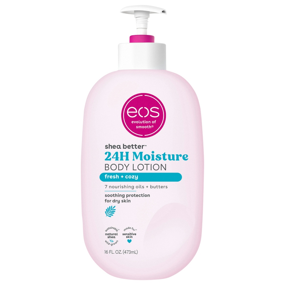 EOS Body Lotion, Fresh + Cozy, 24 H Moisture 16 Fl Oz