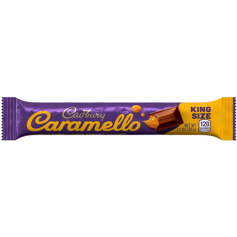 Cadbury King Size Candy, Bar Milk Chocolate And Creamy Caramel
