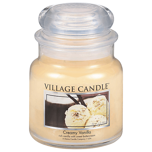 Village Candle Creamy Vanilla, Premium Jar