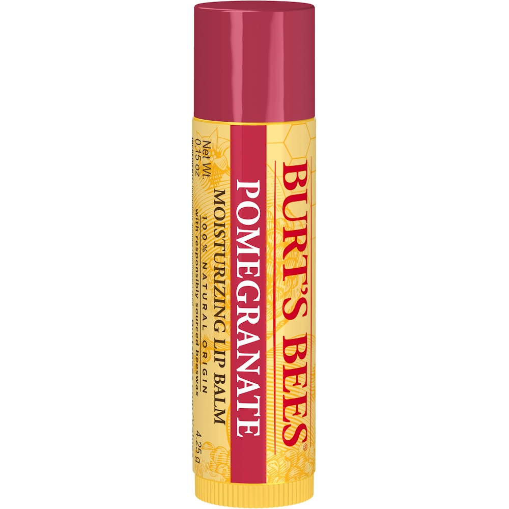 Burt's Bees 100% Natural Moisturizing Lip Balm, Pomegranate, 1 Tube