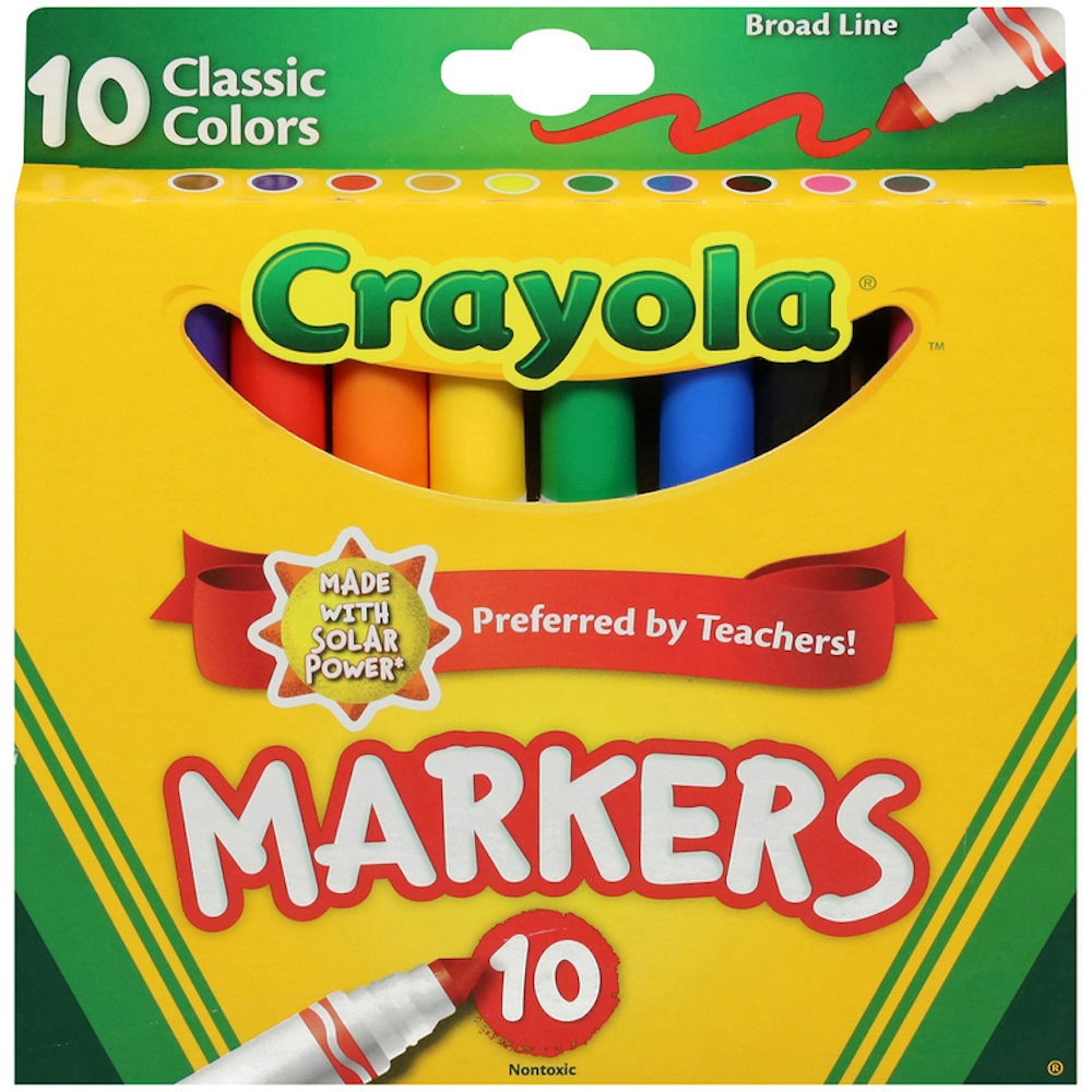 Crayola Broad Line Classic Colors Nontoxic Markers