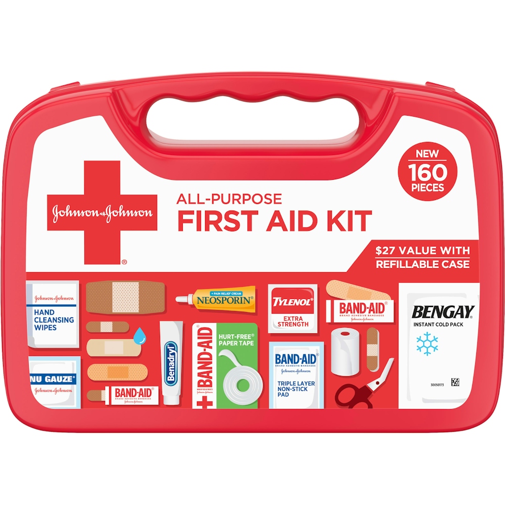 Johnson & Johnson All Purpose Portable Compact First Aid Kit