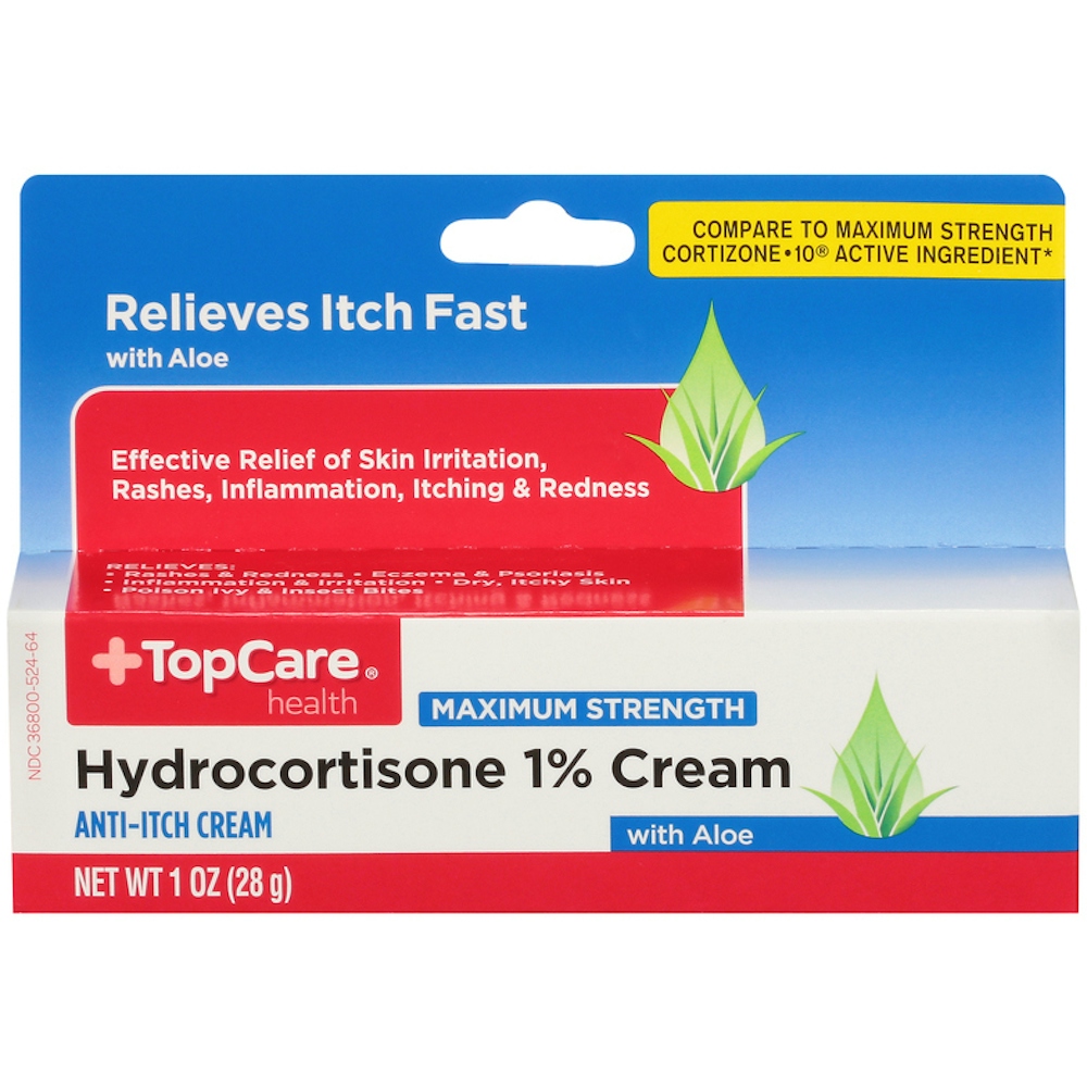 TopCare Hydrocortisone 1% Cream with Aloe, 1 oz