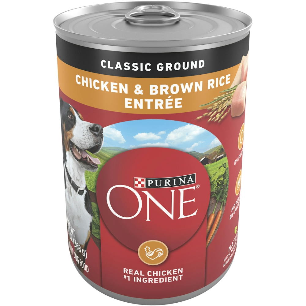 ONE Purina Classic Ground Chicken And Brown Rice Entree Adult Wet Dog Food - 13 Ounce Can