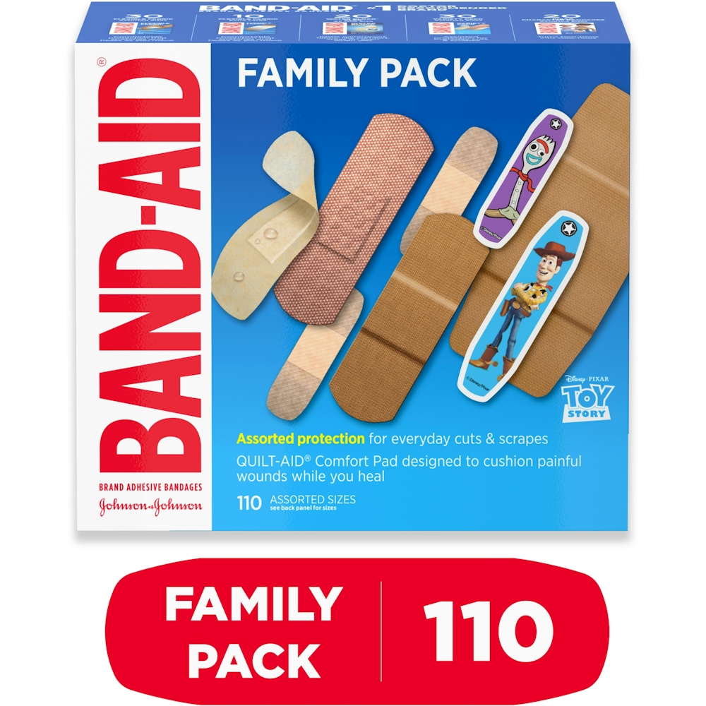 Band-Aid Adhesive Bandages Family Assorted Pack - 110ct