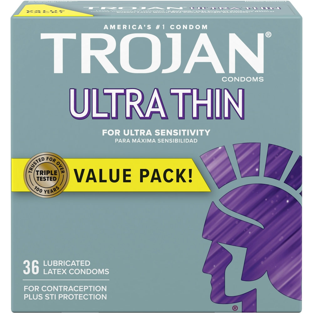 Trojan Ultra Thin Lubricated Latex Condoms Value Pack