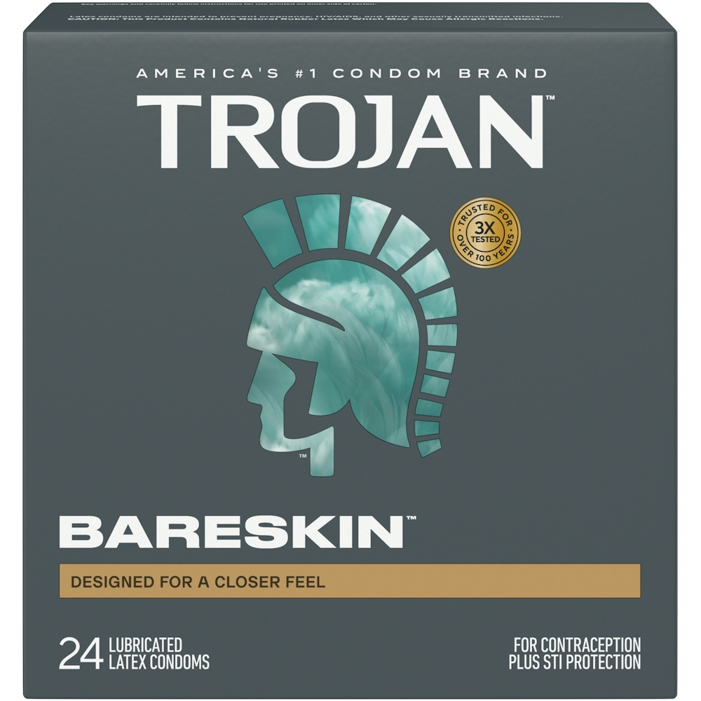 Trojan Sensitivity BareSkin Lubricated Latex Condoms - 24ct