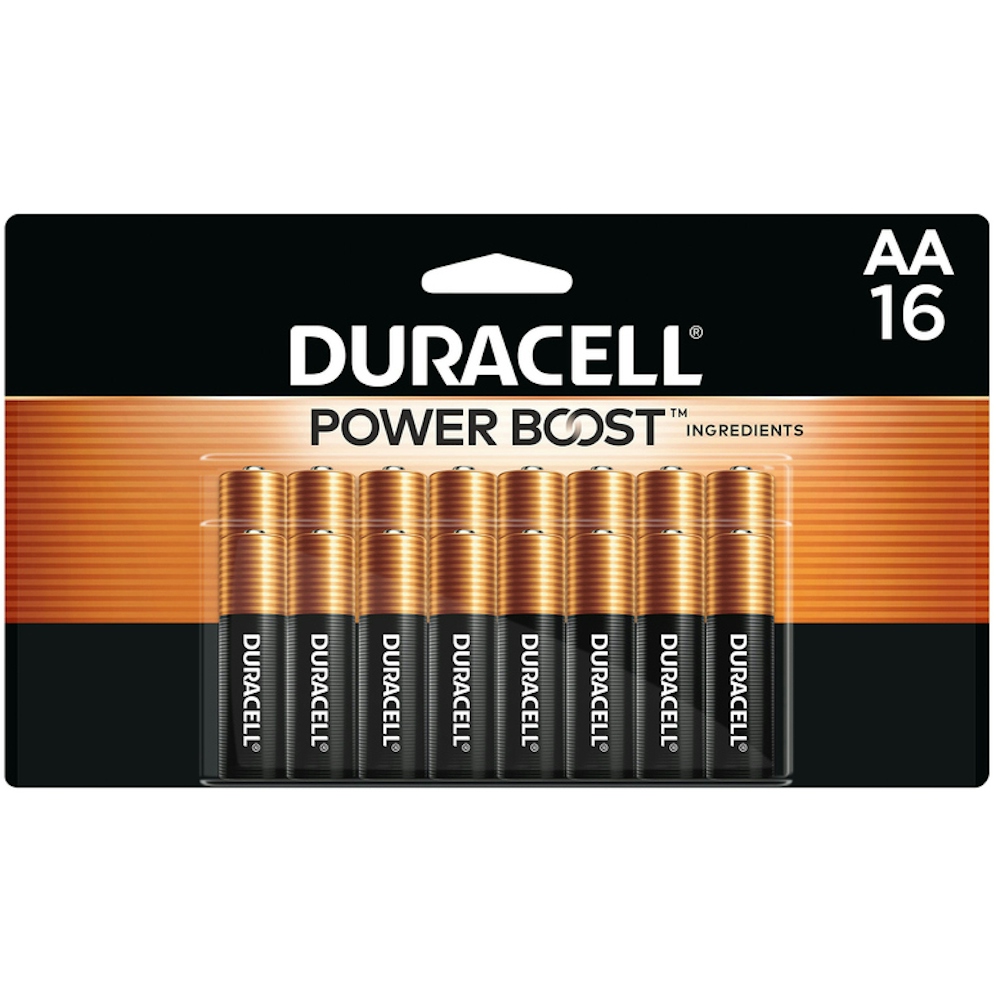 Duracell Power Boost CopperTop Alkaline AA Batteries, 16/Pack DURMN1500B16Z