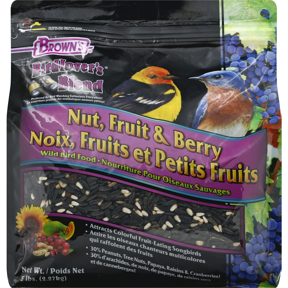 Brown's F.M. Bird Lover's Blend Fruit Nut And Berry, 5-Pound