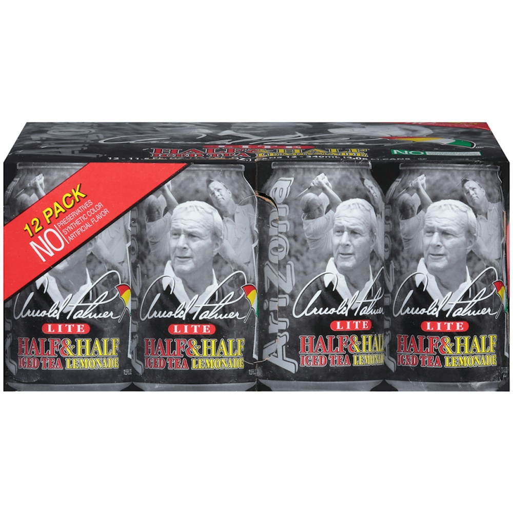 AriZona Half & Half, Iced Tea, Lemonade, Lite, 12 Pack