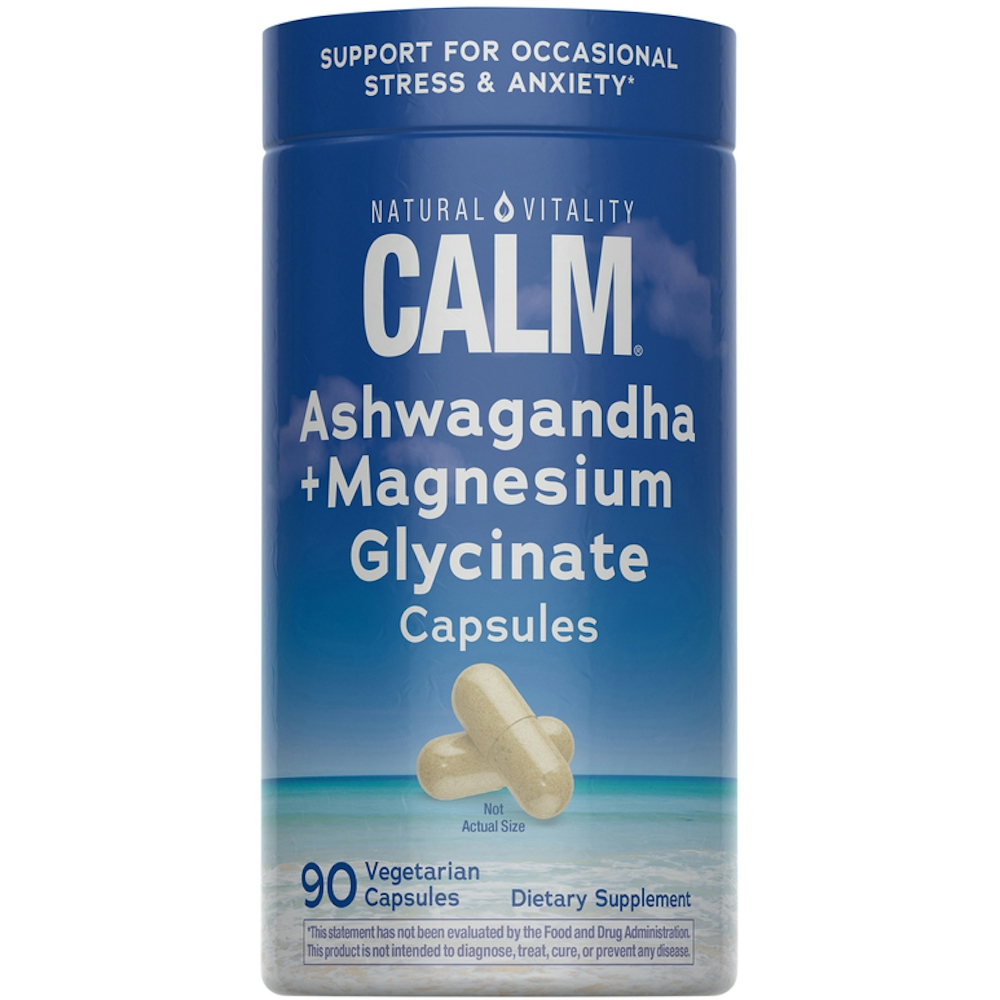 Natural Vitality Calm Ashwagandha + Magnesium Glycinate, Capsules