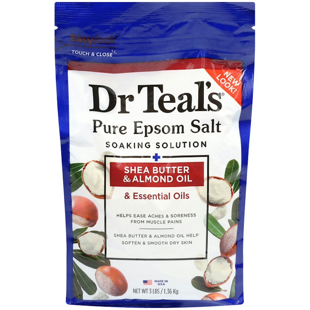 Dr Teal's Soaking Solution, Pure Epsom Salt, Shea Butter & Almond Oil 3 Lb