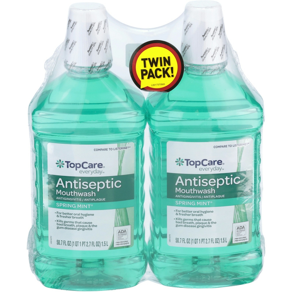 TopCare Antiseptic Mouthwash Spring Mint Twin Pack 50.7 fl oz