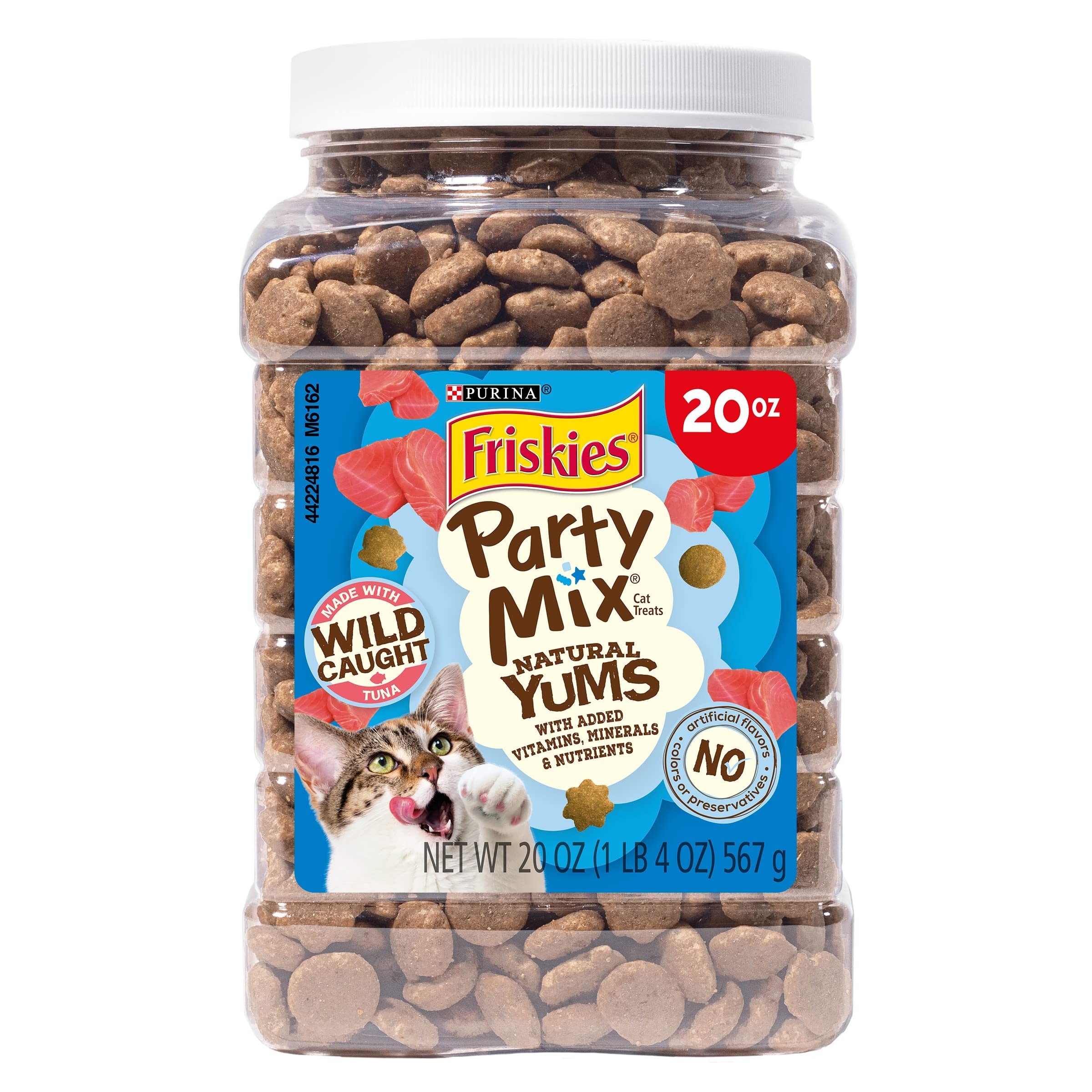 Friskies Cat Treats, Party Mix, Natural Yums 20 Oz