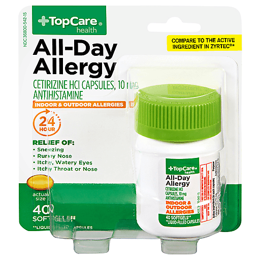TopCare All Day Allergy Liquid Gels 10 mg 40 ct