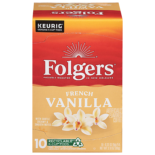 Folgers Coffee, French Vanilla, K Cup Pods