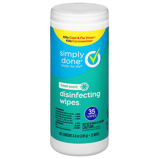 Simply Done Disinfecting Wipes Fresh Scent 35 ct