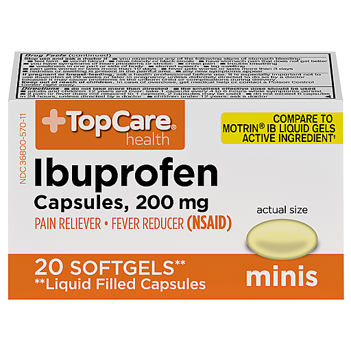 TopCare Ibuprofen Minis Softgels 200 mg, 20 ct