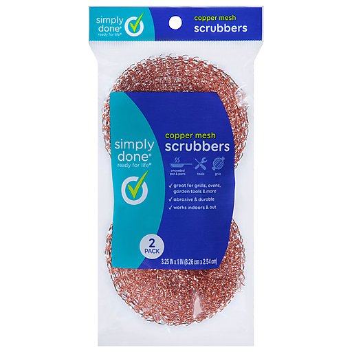 Simply Done Copper Mesh Scrubbers 2 Scrubbers